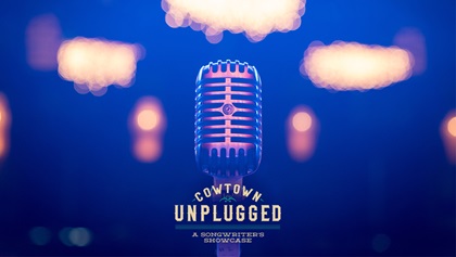 Cowtown unplugged logo with microphone