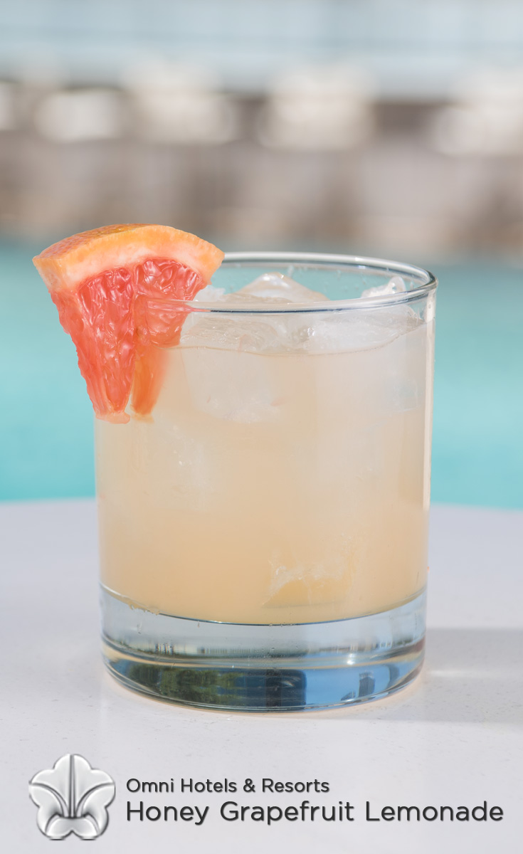 cocktails with honey - honey grapefruit lemonade