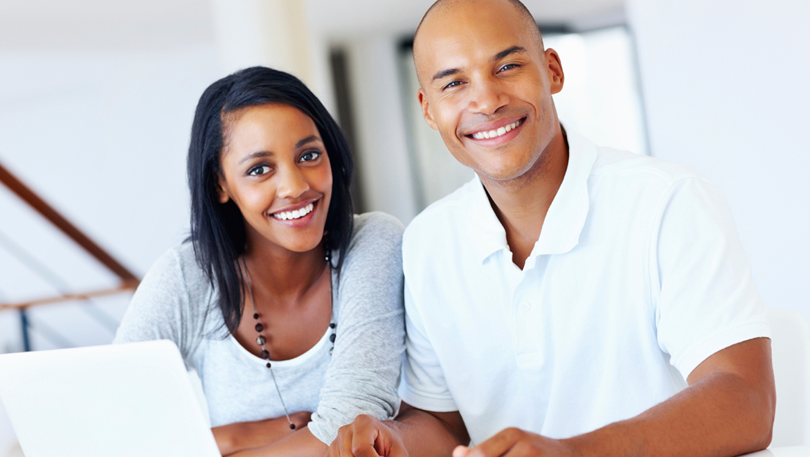 Couple on laptop