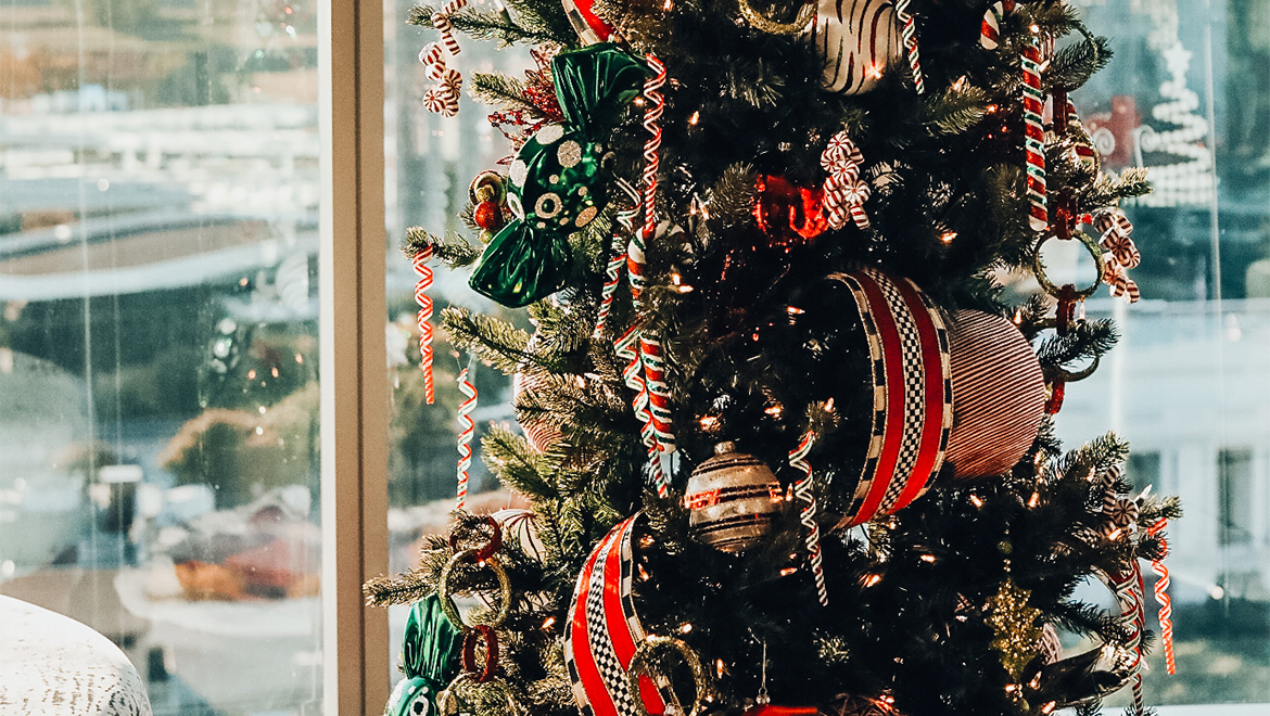 Christmas tree with ornaments 