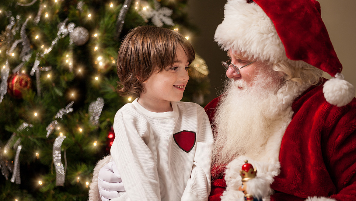 boy on Santas lap