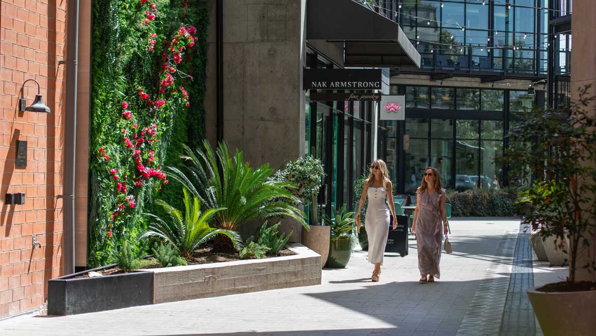 Women shopping in the city