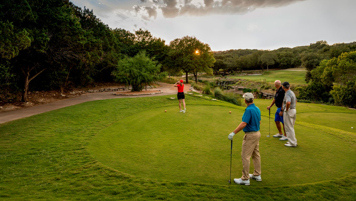 Group on putting green