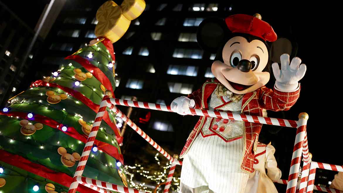 Mickey Mouse on Lights Festival parade float