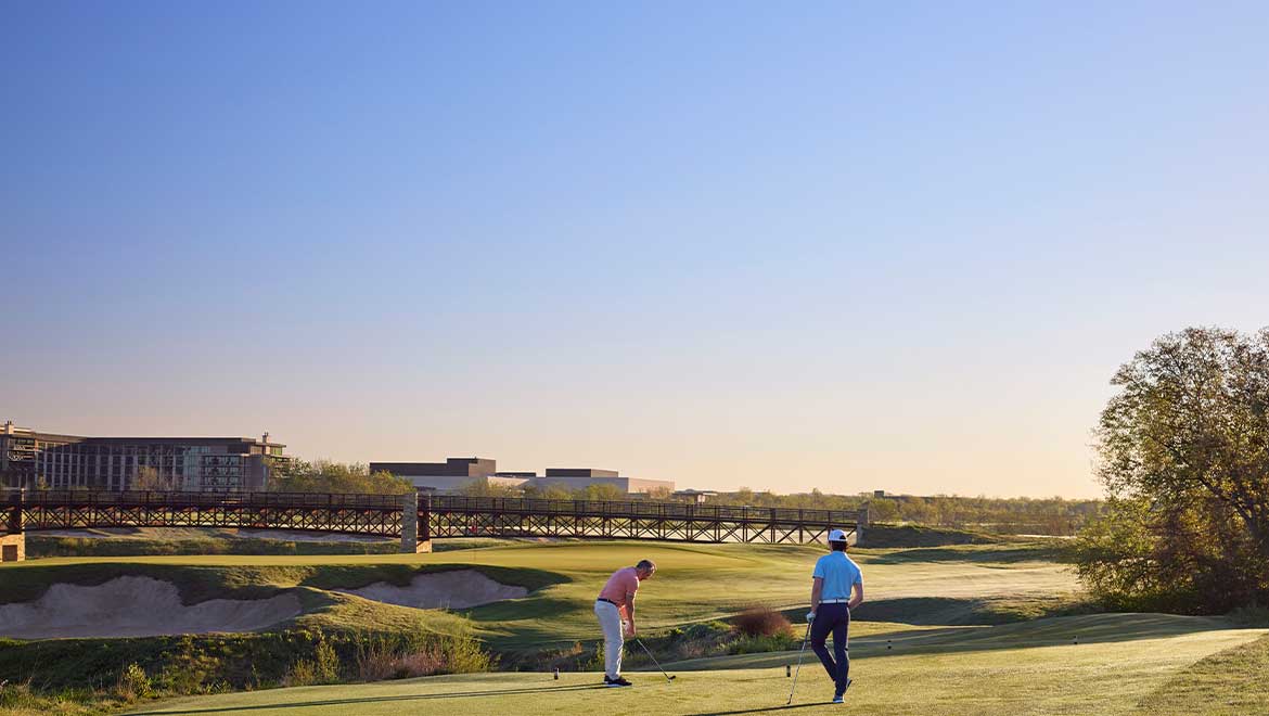 golf course with 2 golfers