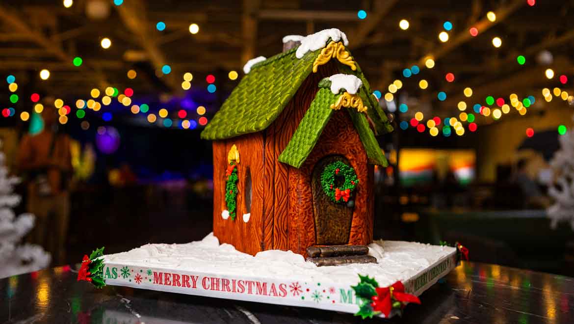 Members store mark gingerbread village set new