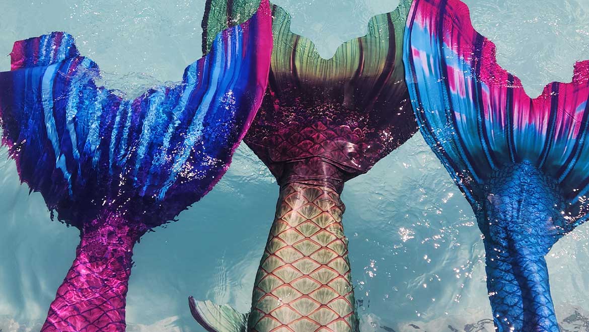 Colorful mermaid tails