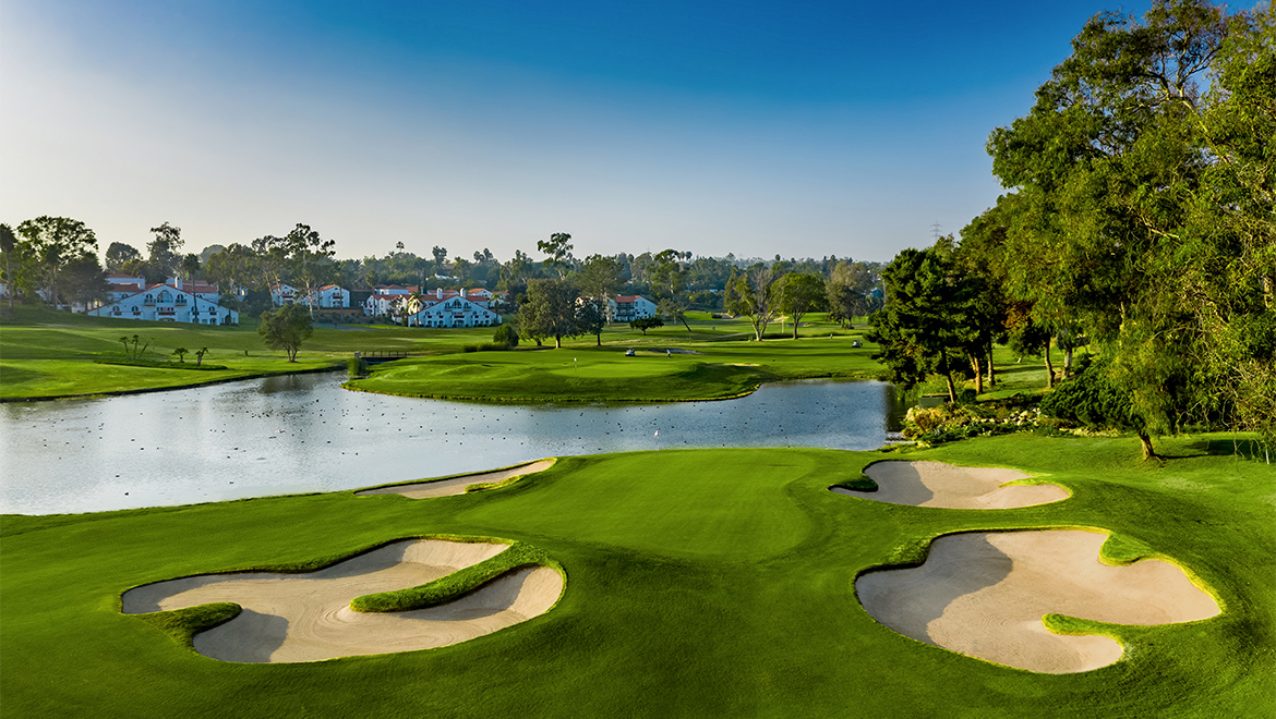 Water feature on golf course.