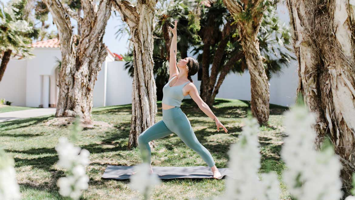 Woman doing a yoga pose