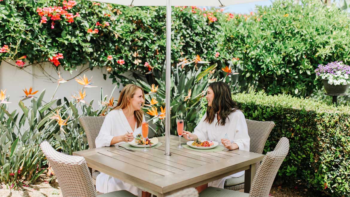 Ladies having lunch.