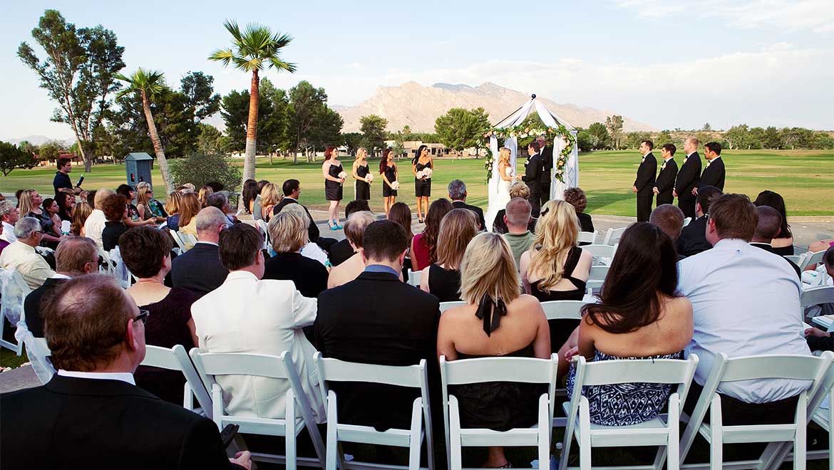 Outdoor wedding ceremony