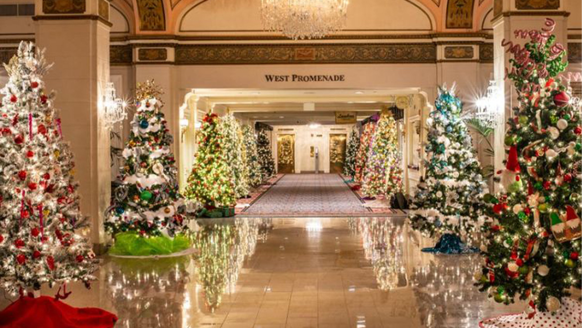 holiday tree aisle