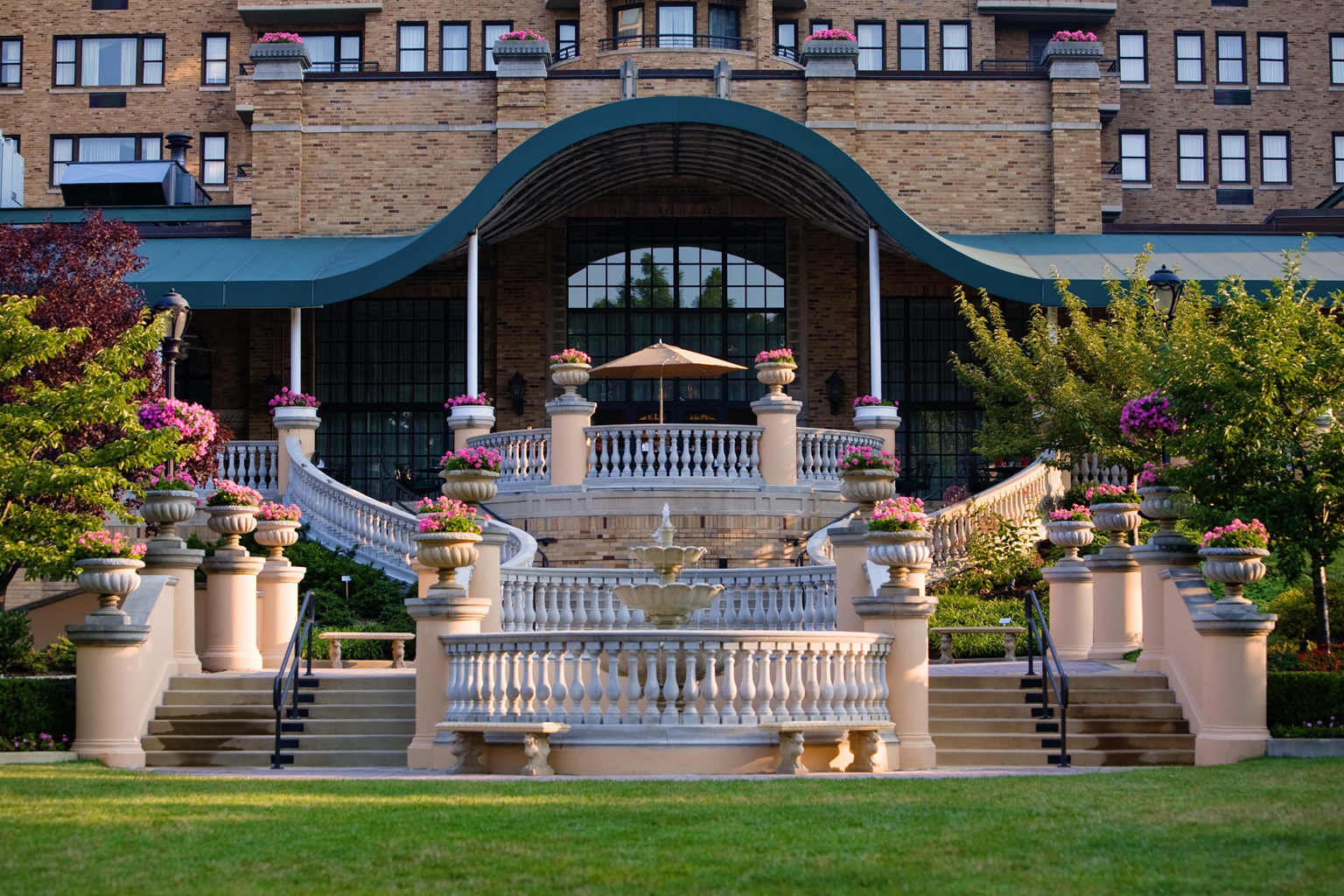 Exterior grand staircase