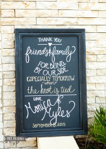 Wedding chalkboard